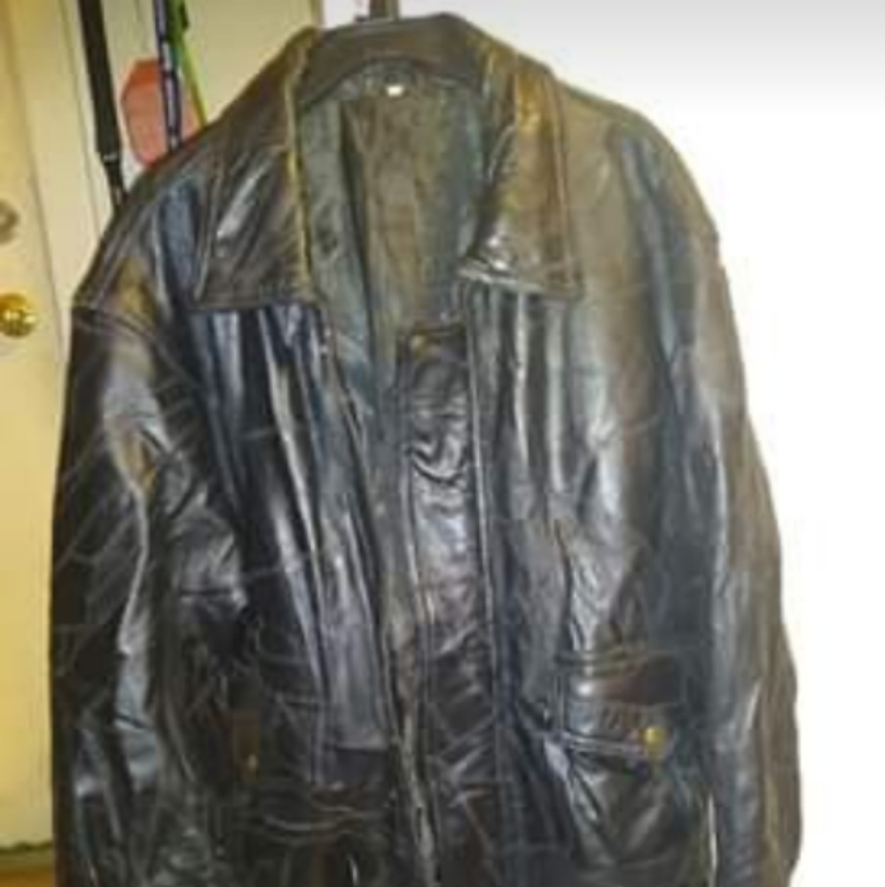 Leather coat